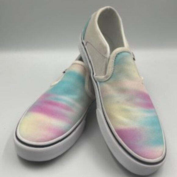 NEW Vans Asher Sneakers Women’s Size‎ 9 Slip On Watercolor Shoes NWT - Picture 1 of 11
